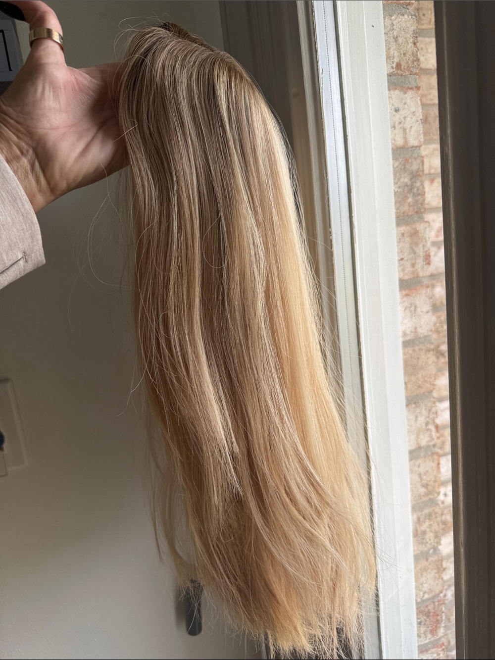 Madison Hair Topper 22" 9"x9" Silk Top Blonde Rooted High-End Topper **NEW PICS* - Picture 11 of 14
